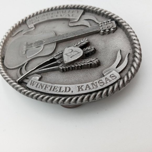 Acoustic Guitar 1998 Belt Buckle Walnut Valley Festival 27th Winfield KS Music - Picture 5 of 8